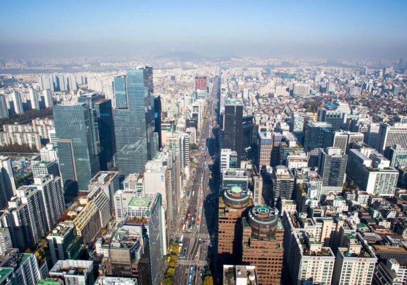 カンナムの街並み（韓国観光公社撮影）